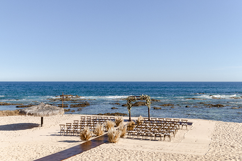 Wedding reception setup at Grand Fiesta Americana Los Cabos Beach
